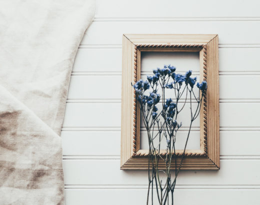 Dried Flowers Frames in a wooden frame