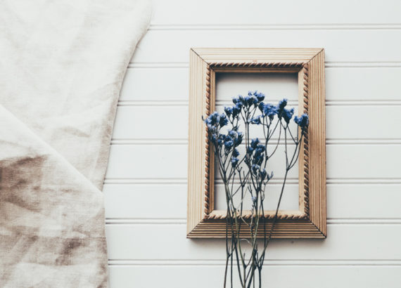 Dried Flowers Frames in a wooden frame