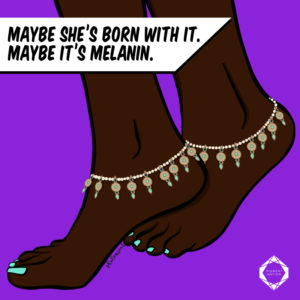 brown feet with anklets