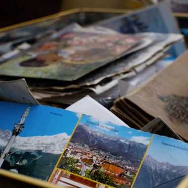 old photos in a box