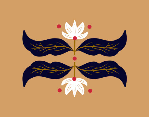 flower and leaf art