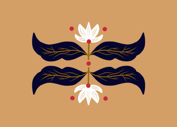 flower and leaf art