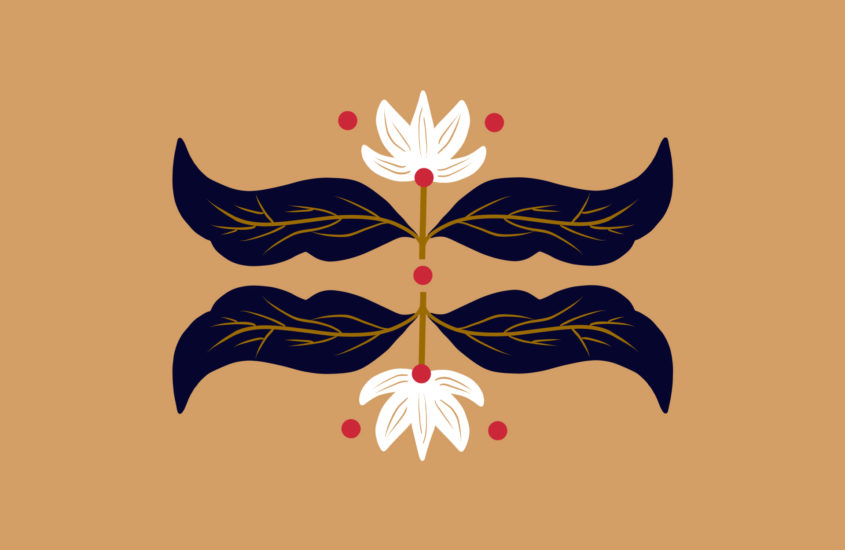 flower and leaf art