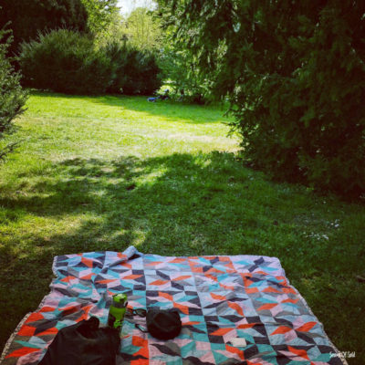 cloth on the grass in the park